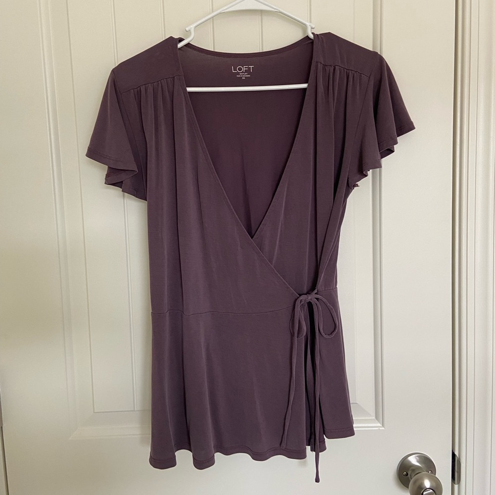 NWOT | LOFT women’s wrap top blouse — XS
